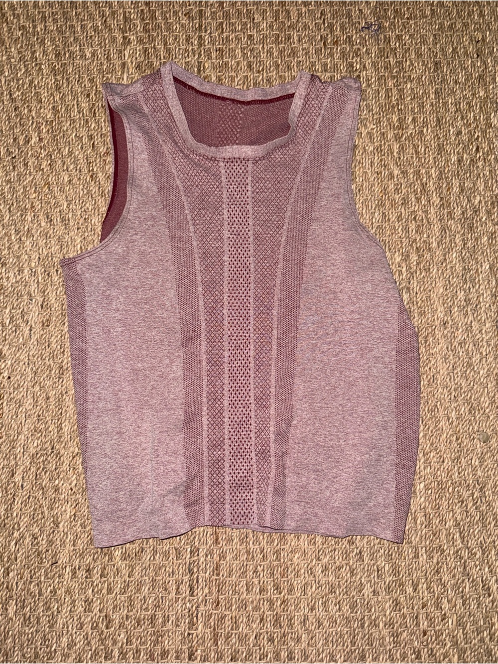Sleeveless Knit Tank Top - Mauve Pink